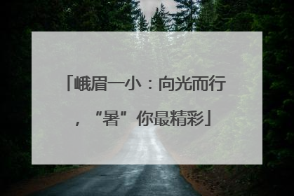 峨眉一小：向光而行，“暑”你最精彩